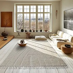 Tapis shaggy - Sivia Natural Cotton Shaggy (blanc cassé)