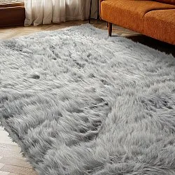 Tapis shaggy - Sohar (gris clair)