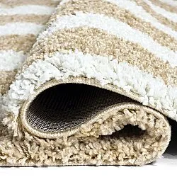 Tapis à poils longs - Tamri (beige/blanc)