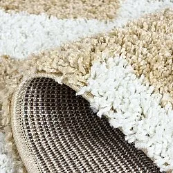 Tapis à poils longs - Tamri (beige/blanc)