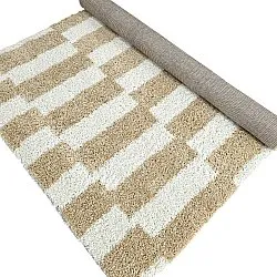 Tapis à poils longs - Tamri (beige/blanc)