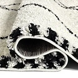 Tapis à poils longs - Tiznit (blanc/noir)
