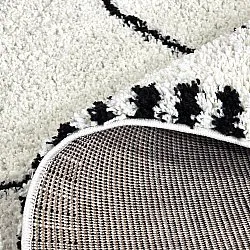 Tapis à poils longs - Tiznit (blanc/noir)