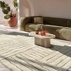 Tapis shaggy - Tyros (beige/crème)
