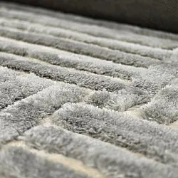Tapis shaggy - Tyros (crème/gris)