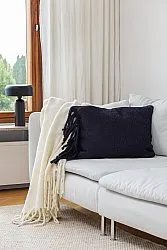 Housse de coussin en mélange de laine - Samantha (noir)