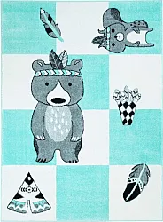 Tapis pour enfants - Bueno Indian Bear (turquoise)