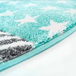Tapis pour enfants - Bueno Night Stars Rond (turquoise)