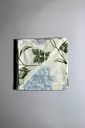 Serviettes de table en tissu - lot de 4 Dahlia (bleu)