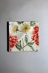 Serviettes de table en tissu - lot de 4 Dahlia (rouge)