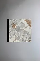 Serviettes en tissu - lot de 4 Serena (gris/beige)