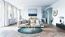 Tapis rond - Shade (turquoise)