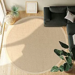 Tapis rond (sisal) - Agave (beige/beige)