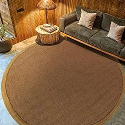 Tapis rond (sisal) - Agave (marron)