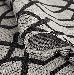 Tapis en coton - Orsa (gris clair/noir)
