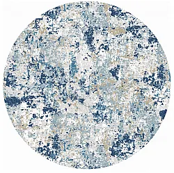 Tapis rond - Hiboun (bleu)