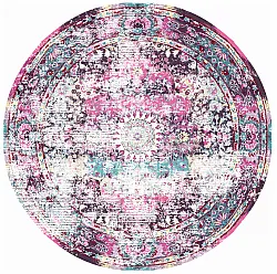 Tapis rond - Jedaida (rose/multicolore)