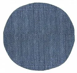 Tapis rond - Snowshill (bleu/noir)