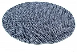 Tapis rond - Snowshill (bleu/noir)