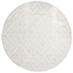 Tapis rond - Intérieur/Extérieur Shirley (crème)