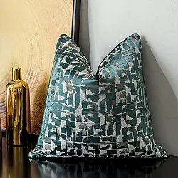 Housse de coussin - Square Luxury 45 x 45 cm (vert/multicolore)