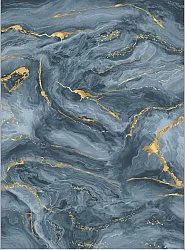 Tapis Wilton - Storm (bleu/doré)