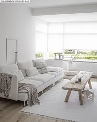 Tapis patchwork - Silje (blanc)