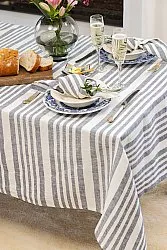 Serviettes en lin - lot de 2 Svea (bleu/blanc)