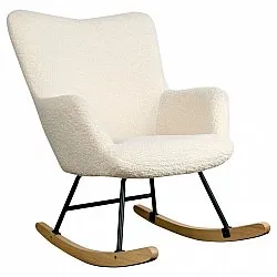 Chaise berçante - Como (blanc/teddy)