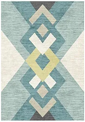 Tapis Wilton - Temara (bleu/multicolore)