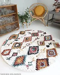 Tapis ronds - Sezze (beige/multi)