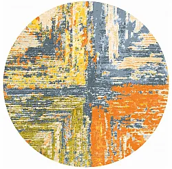 Tapis rond - Tizzano (orange/multicolore)
