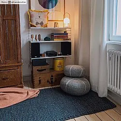 Tapis en laine - Avafors (gris foncé)