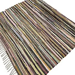 Tapis chiffons - Happy (jaune/multicolore)
