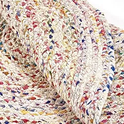 Tapis ronds - Flätan (blanc/multicolore)