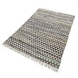 Tapis chiffons - Lindby (bleu/multicolore)