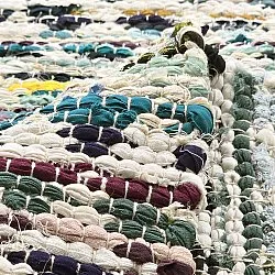 Tapis chiffons - Lindby (bleu/multicolore)