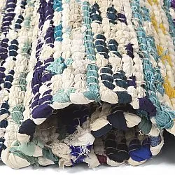 Tapis chiffons - Lindby (bleu/multicolore)