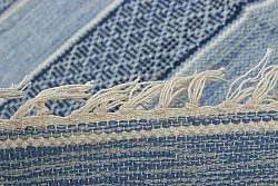 Tapis en patchwork - Visby (bleu)
