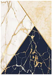 Tapis Wilton - Canelli (beige/blanc/bleu)