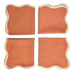 Serviettes en tissu - lot de 4 Yrsa (rouille)