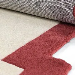Tapis de laine - Agra Hand Tufted Wool Premium (crème/rouge)