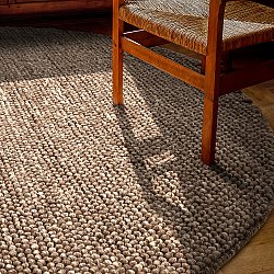 Tapis rond - Avafors Wool Bubble (marron/beige)