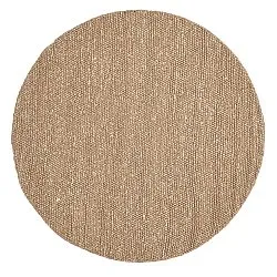 Tapis rond - Avafors Wool Bubble (marron clair/blanc)