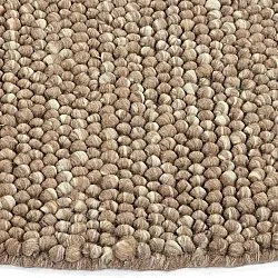 Tapis rond - Avafors Wool Bubble (marron clair/blanc)