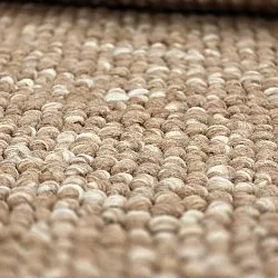 Tapis rond - Avafors Wool Bubble (marron clair/blanc)