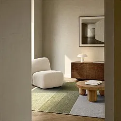 Tapis de laine - Chaves (vert/beige)
