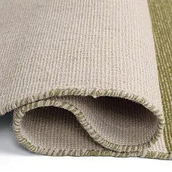 Tapis de laine - Chaves (vert/beige)