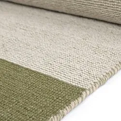 Tapis de laine - Chaves (vert/beige)