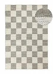 Tapis de laine - Dundee (gris/blanc)